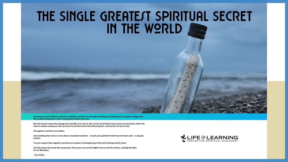 The Single Greatest Spiritual Secret in the World (Blog)