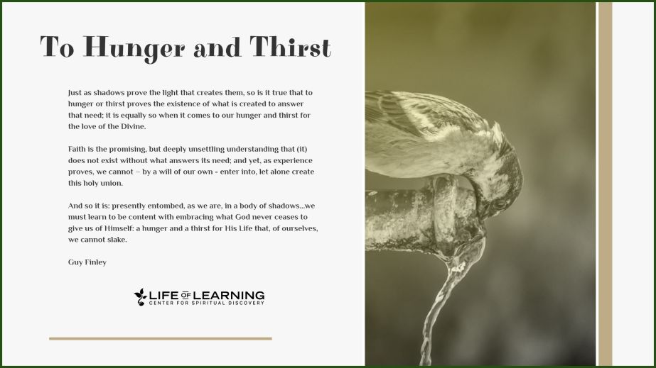 To Hunger and Thirst (Blog)