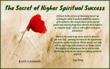 The Secret of Higher Spiritual Success 